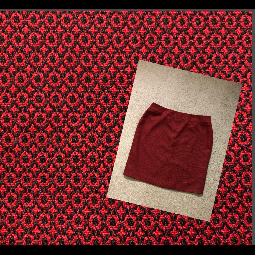 Le Suit Separates Skirt Sz 22W Elegance Classic Red Pencil Straight